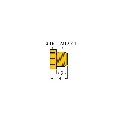 Заглушка торцевая M12 Turck VS-M12-YE 