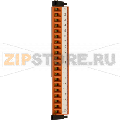 TECO Connector, screw type, right angle, 20 pins 