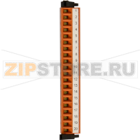 TECO Connector, screw type, right angle, 20 pins