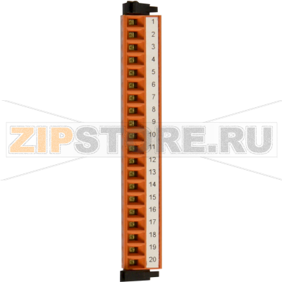 TECO Connector, screw type, right angle, 20 pins 