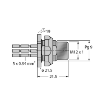 Разъем панельный Turck FSFDW4.54-0.5