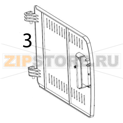 Brewing door Hurakan HKN-ME717 Brewing door Hurakan HKN-ME717Запчасть на деталировке под номером: 3