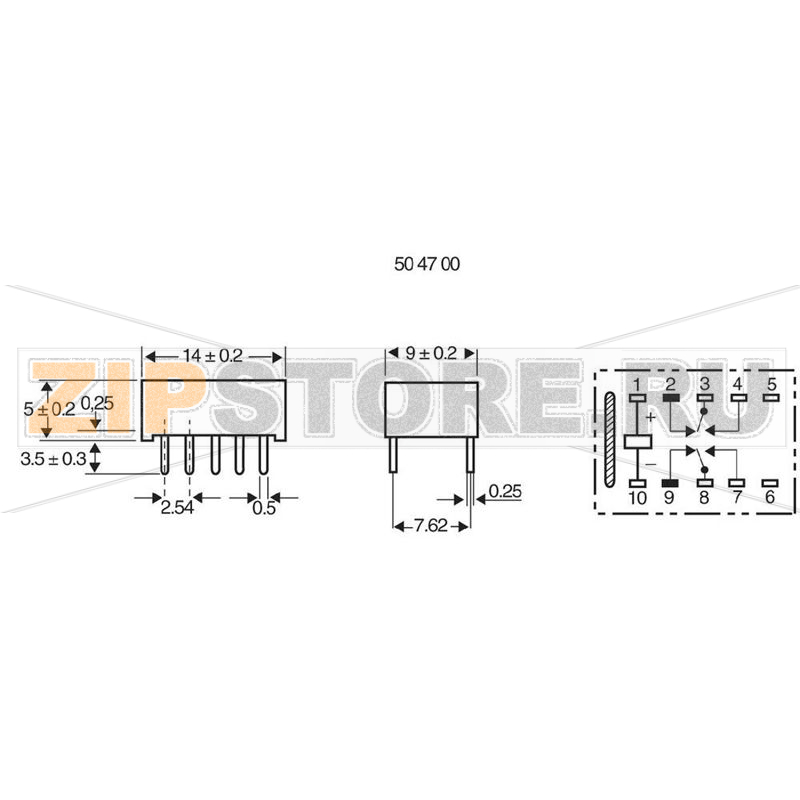 Реле электромагнитное 24 В/DC, 1 А, 1 шт Takamisawa A24WK24V 