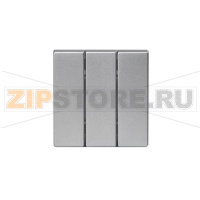 Клавиша для трехклавишных выключателей/переключателей/кнопок, глухая, алюминий ABB 2TKA000515G1