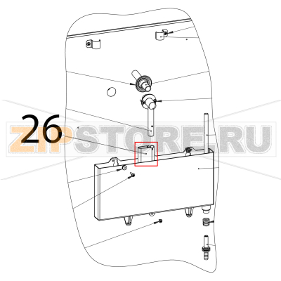 Сифон трубки спуска воды Polair DM110Sd-S Сифон трубки спуска воды Polair DM110Sd-SЗапчасть на деталировке под номером: 26