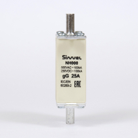 Предохранитель с бойком 25 A, габарит 000, gG Sinvel FNH000S-25