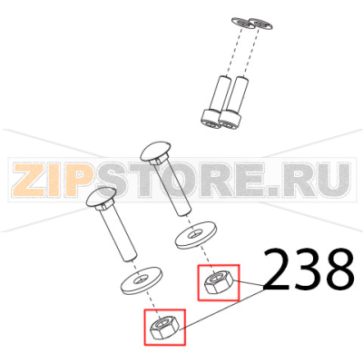 Dado es. DIN934, M6 Sirman Mirra 300 Y09 Dado es. DIN934, M6 Sirman Mirra 300 Y09Запчасть на деталировке под номером: 238