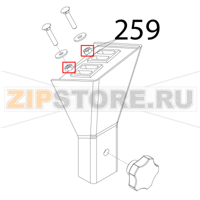 Dado es. DIN934, M6 Sirman Mirra 250 C Dado es. DIN934, M6 Sirman Mirra 250 CЗапчасть на деталировке под номером: 259