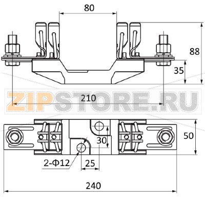 Держатель предохранителя 630 А, 1 полюс Sinvel SVF-FH3-1 