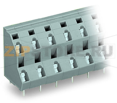 Двухуровневая клемма на печатную плату; 2,5 мм; Шаг контактов 10 мм; 6-пол.; CAGE CLAMP®; 2,50 mm; серые Wago 736-703 Клеммные колодки с соединением CAGE CLAMP®, монтаж проводников при помощи отверткиВысокоплотная двухуровневая конструкция для компактного монтажа нескольких проводников в ограниченном пространствеИндивидуальная маркировка с помощью струйного принтера для всех уровней монтажаКлеммные колодки с объединяющими колодками для распределения потенциалов...