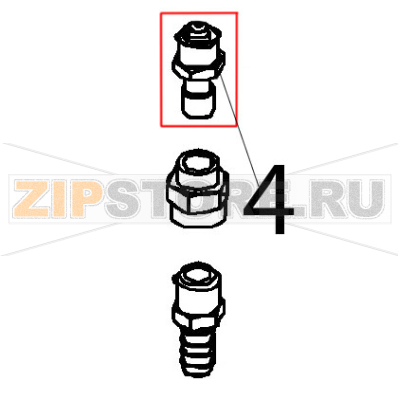 Joint 1/8&quot; Angelo Po FX61E2 Joint 1/8" Angelo Po FX61E2Запчасть на деталировке под номером: 4