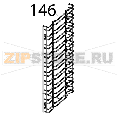 Level 6  rod grid holder Tecnoinox EFC06M Level 6  rod grid holder Tecnoinox EFC06MЗапчасть на деталировке под номером: 146