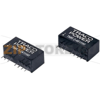 Преобразователь DC/DC, печатный монтаж, 24 V/DC, ±12 V/DC, 85 mA, 2 W Traco Power TMR 2-2422WI