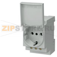 РОЗЕТКА SCHUKO 16A 3-ПОЛЮСНАЯ С КРЫШКОЙ ДЛЯ ИТАЛИИ Siemens 5TE6802
