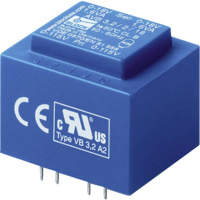 Трансформатор PCB, 2x115 В, 2x6 В/AC, 1.50 Вт, 125 мА Block AVB 1,5/2/6