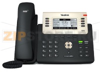 SIP-T27G SIP-телефон, 6 линий, Opus, BLF, PoE, USB, GigE