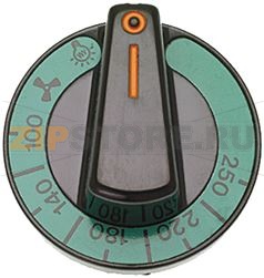 BLACK-GREEN KNOB 60 MM. DIA 