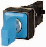 Переключатель с ключом, 2 положения, синий, с фиксацией Eaton Q18S1R-BL