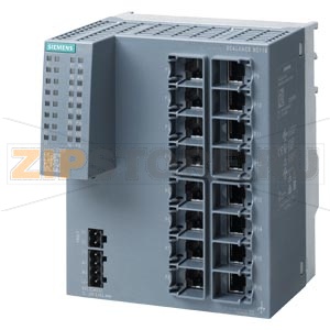 SCALANCE XC116, Unmanaged IE switch, 16x 10/100 Mbit/s RJ45 ports, LED diagnostics, error-signaling contact with set button, redundant Power supply Manual available as a download Siemens 6GK5116-0BA00-2AC2 