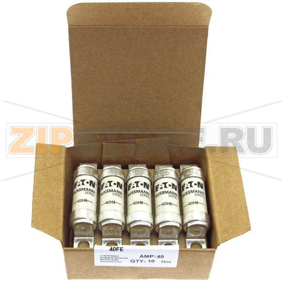 Предохранитель, 40 A, AC 690 В, DC 500 В, 200 кА, BS88, 19x77 мм, aR, BS Eaton 40A 690V AC TYPE T 