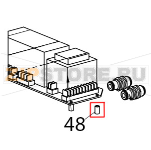 Distanziale scheda D.6 D.4x10 nylon Fimar PF40E Distanziale scheda D.6 D.4x10 nylon Fimar PF40EЗапчасть на деталировке под номером: 48