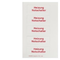 DELTA I-SYSTEM ПИКТОГРАММЫ ДЛЯ КЛАВИШ И КНОПОК "Heating Emergency Switch" Siemens 5TG1138