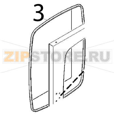 External glass gasket Angelo Po FM1221E1 External glass gasket Angelo Po FM1221E1Запчасть на деталировке под номером: 3