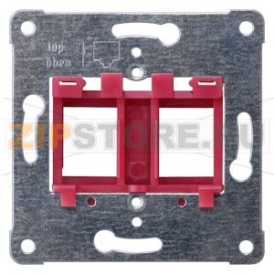 ОПОРНАЯ ПАНЕЛЬ КРАСНАЯ ДЛЯ УСТАНОВКИ 2 JACK/PLUG РАЗЪЕМОВ Siemens 5TG2078 