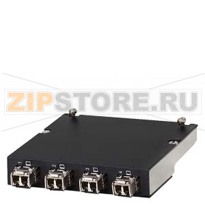 Media Module for RUGGEDCOM RSG 2488, 4 x SFP-slot, Optical: E quipped with 4 x SFP1132-1LX25 , 1000Mbit/s, Single Mode fibe r optic up to 25 kilometer, 13 10nm with Conformal Coating Siemens 6GK6000-8FG53-4EA1 