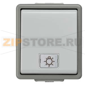 DELTA FLACHE IP44 КНОПКА С ЛАМПОЙ 10А 250V С 2 ОКНАМИ (БЕЛЫЙ,ПРОЗРАЧНЫЙ) НАВЕСНОГО МОНТАЖА Siemens 5TD4705 