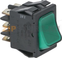 ДЕВИАТОР ДВУХПОЛЮСНЫЙ ЗЕЛЕНЫЙ 24V