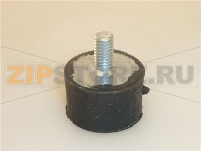 PIEDINO IN GOMMA ø 25x15 mm PERNO M6x12 