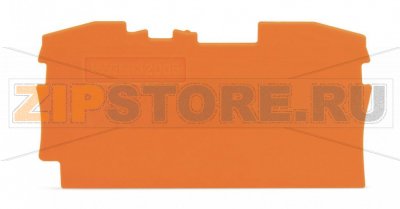 End and intermediate plate; 1 mm thick; orange Wago 2006-1292 