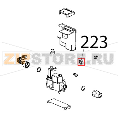 Dado 3/8&quot;, gas femm 22x7, ottone OT58 Unox XVC 515G Dado 3/8", gas femm 22x7, ottone OT58 Unox XVC 515GЗапчасть на деталировке под номером: 223