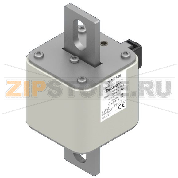Предохранитель, 1000 A, AC 1100 В, 100 кА, size 3, 76x92x159 мм, aR, IEC UL Eaton FUSE 1000A 1 