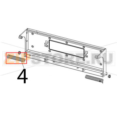 Left door spring Zanolli Synthesis 12/80 VE Left door spring Zanolli Synthesis 12/80 VEЗапчасть на деталировке под номером: 4