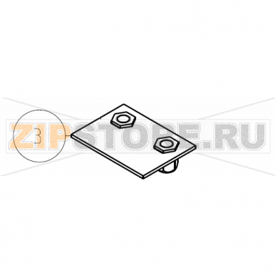 Staffa bloccaggio micro sbilanciamento Imesa LM 23                     Staffa bloccaggio micro sbilanciamento Imesa LM 23Запчасть на сборочном чертеже под номером: 3Название запчасти на итальянском языке: Staffa bloccaggio micro sbilanciamento Imesa LM 23