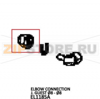Elbow connection J. Guest Ø8 - Ø8 Unox XB 695