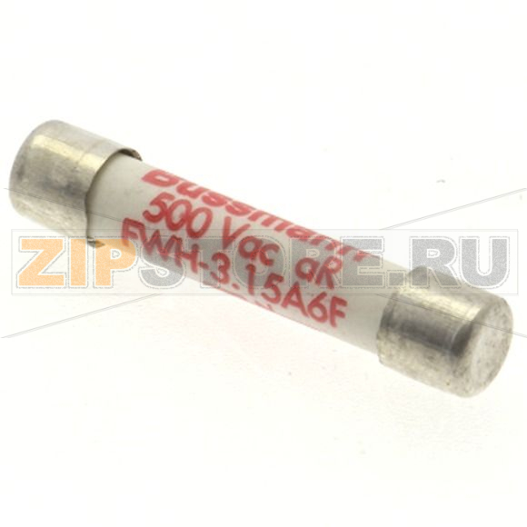 Предохранитель, 3.15 A, AC 500 В, 50 кА, 6x32 мм, aR, UL Eaton 3.15Amp 500V SEMI-COND FUSE 