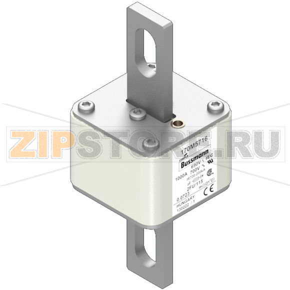 Предохранитель, 1000 A, AC 690 В, 200 кА, size 2, 61x77x135 мм, aR, IEC UL Eaton FUSE 1000A 69 