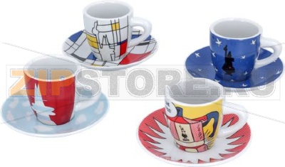 SET 4 CUPS BIALETTI ART 