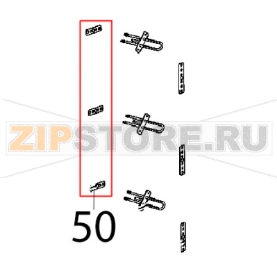 Element sealing Unox XB 895 Element sealing Unox XB 895Запчасть на деталировке под номером: 50