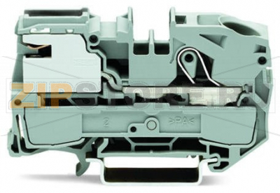 1-проводные распределительные клеммы с размыкателем; 16 мм; Push-in CAGE CLAMP®; 16,00 mm; серые Wago 2016-7111 
