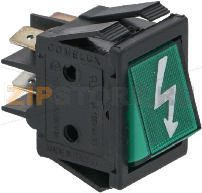 2-Х ПОЛЮСНЫЙ КНОПОЧНЫЙ ПЕРЕКЛЮЧАТЕЛЬ, 16 А, 250 В, ЗЕЛЕНЫЙ 