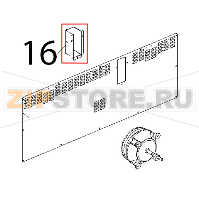 Cuffia copri camino fumi zincata L.M. Unox XF 188 Cuffia copri camino fumi zincata L.M. Unox XF 188Запчасть на деталировке под номером: 16