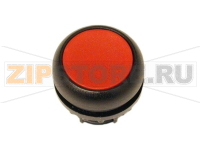 Головка кнопки без фиксации, красная, черное лицевое кольцо Eaton M22S-D-R