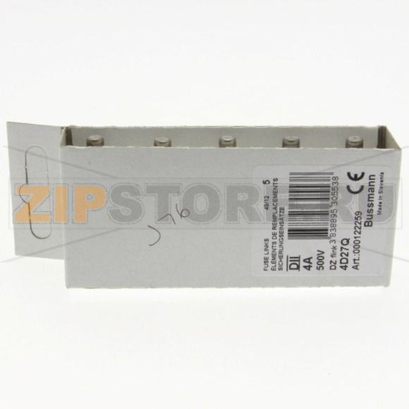 Предохранитель, 4 A, AC 500 В, 50 кА, D2, gL/gG, IEC с задержкой Eaton FUSE-D2 4A T GL/GG 500VAC E 