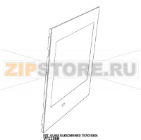 Ext. Glass silkscreened 757X743X4 Unox XBC 605E