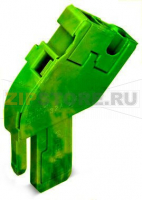 Начальный модуль для 1-проводной розетки; угловые; 4 mm?; 1-пол.; 4,00 mm?; зеленые-желто Wago 769-512/000-016