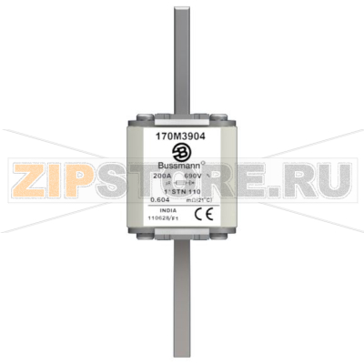 Предохранитель, 200 A, AC 690 В, 200 кА, size 1, 43x59x141 мм, aR, DIN, IEC Eaton FUSE 200A 690 